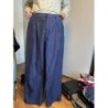 Pantalon femme bleu large Inès de la fressange 