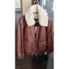Veste cuir marron Maison 123