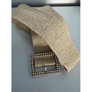 Ceinture tresse beige