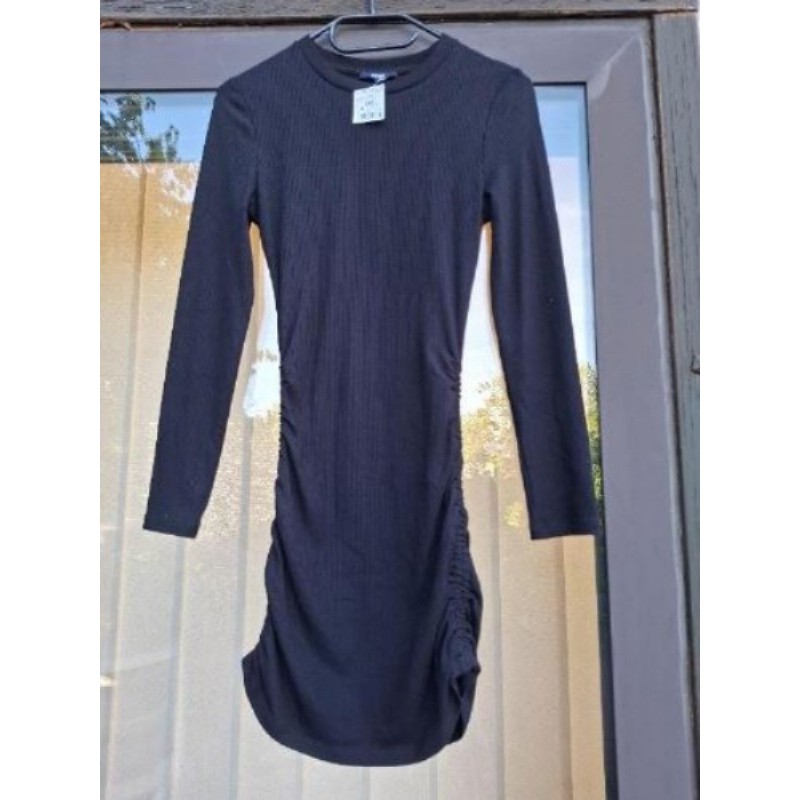 ROBE NOIR KIABI XXS NEUF MANCHES LONGUES