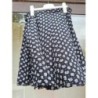 JUPE NOIR FLEURS BLANCHES FASHION STUDIO