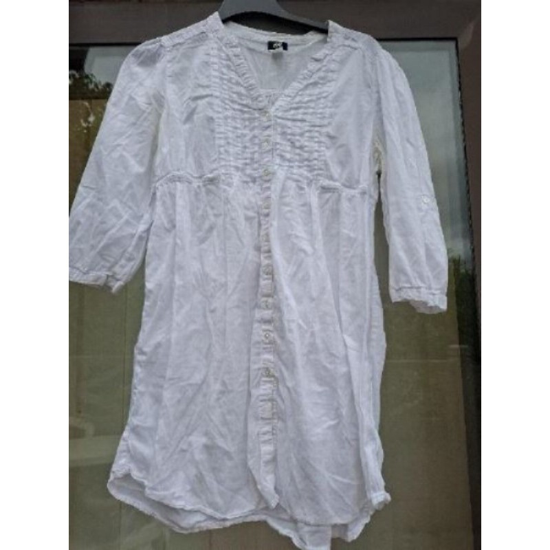 TUNIQUE BLANCHE HM 46 MANCHES LONGUES 