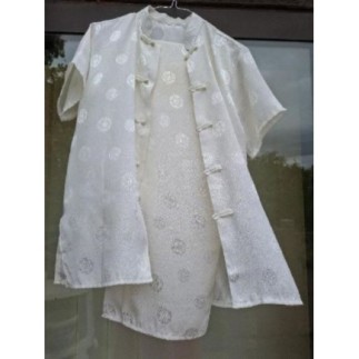 PYJAMA ET VESTE SOIE CREME