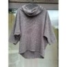 PULL COL BENITIER TAUPE ET PAILLETTES CACHE CACHE 