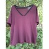 BLOUSE PRUNE COL V NOIR