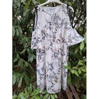 ROBE BLANC OISEAUX PHILDAR 44