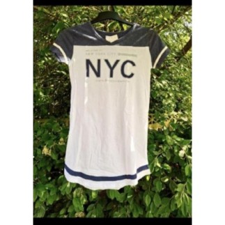 CHEMISE NUIT BLEU BLANC NYC...