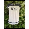 CHEMISE NUIT BLEU BLANC NYC LA HALLE XS