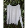 PULL LEGER BLANC NOIR YUKT1