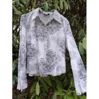 CHEMISE BLANC MOTIF NOIR...