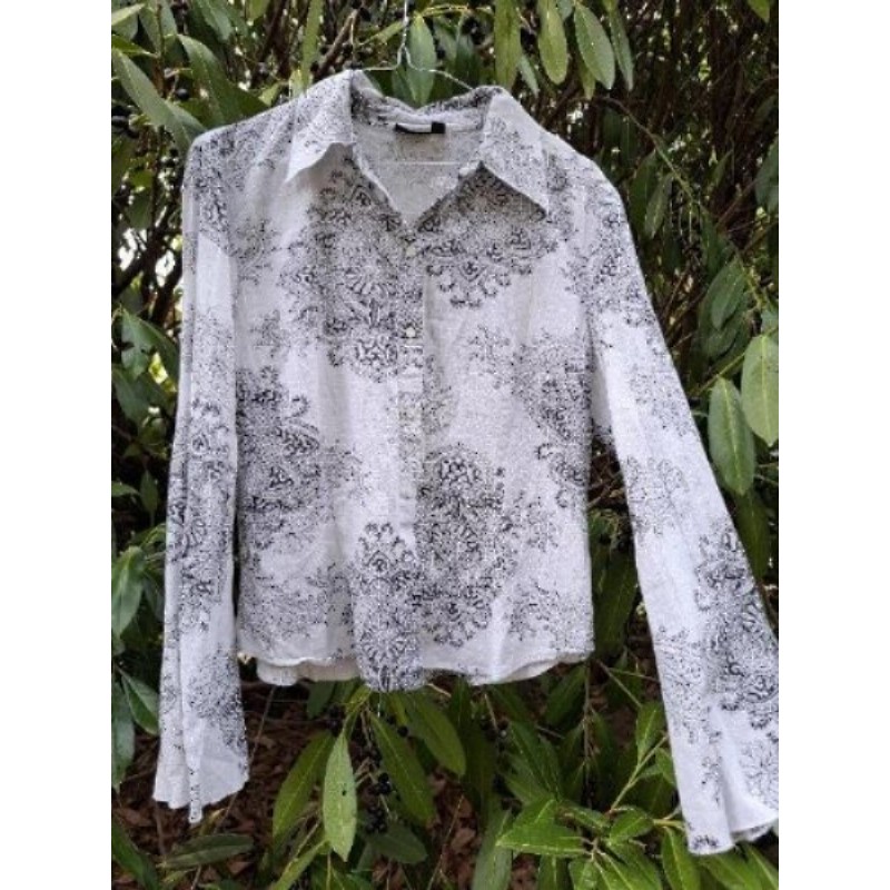 CHEMISE BLANC MOTIF NOIR MEXX 46