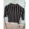 TOP NOIR  RAYE BLANCJENNYFER XS