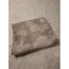 FOULARD GRIS FLEURS BLANCHES