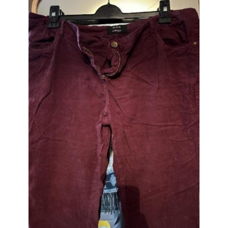 Pantalon velours rouge femme T44