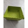 Panier tressé vert anis