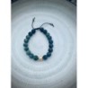 Bracelet re´glable en pierres Bouddha dore´ - neuf