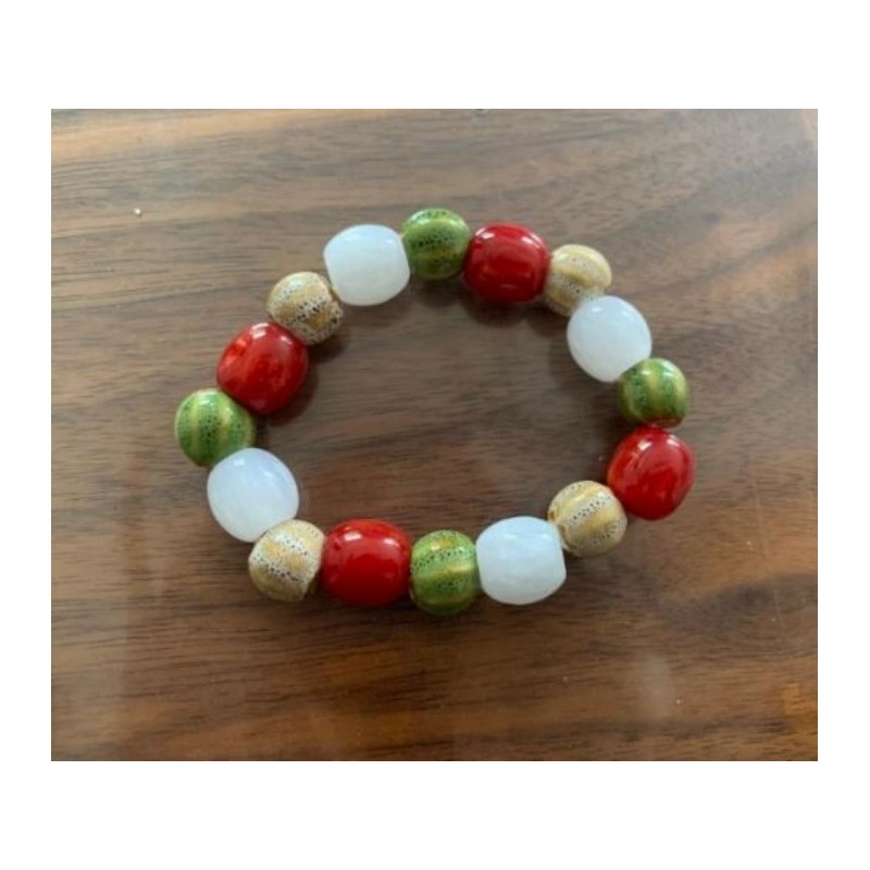 Bracelet élastique grosses perles