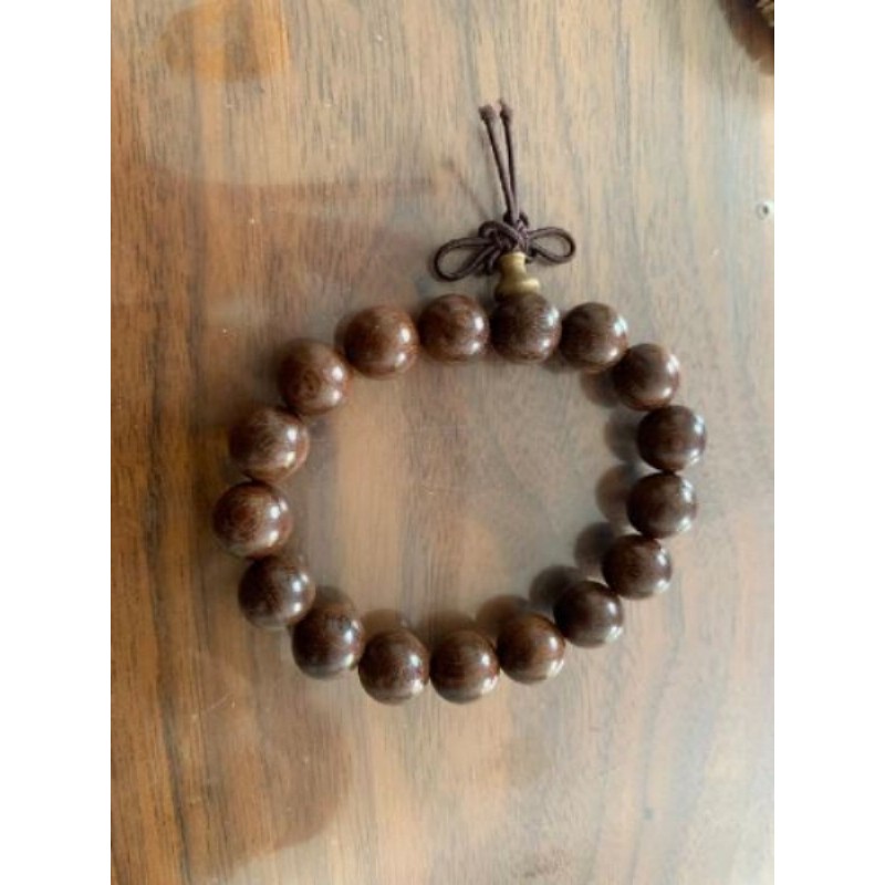 Bracelet élastique grosses perles en bois 