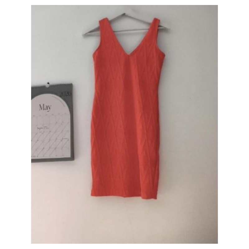 Robe rouge corail sans manche H&M