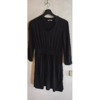 Robe noir manches 7/8 Camaïeu 