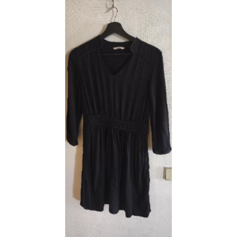 Robe noir manches 7/8 Camaïeu 