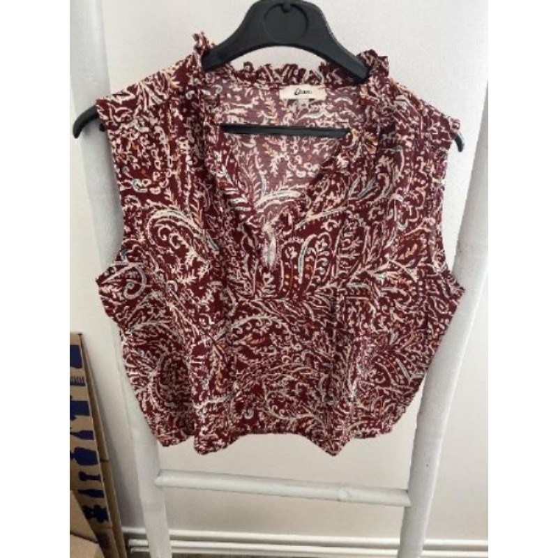 Blouse sans manches fleuri Etam XS