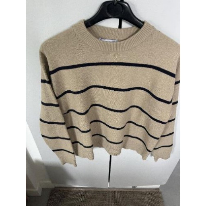 Pull beige rayé Mango taille XS
