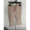 Pantalon évasé beige motifs fleurs Zara 5 ans 