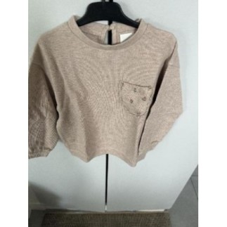 Pull neige poche fleuri Zara 