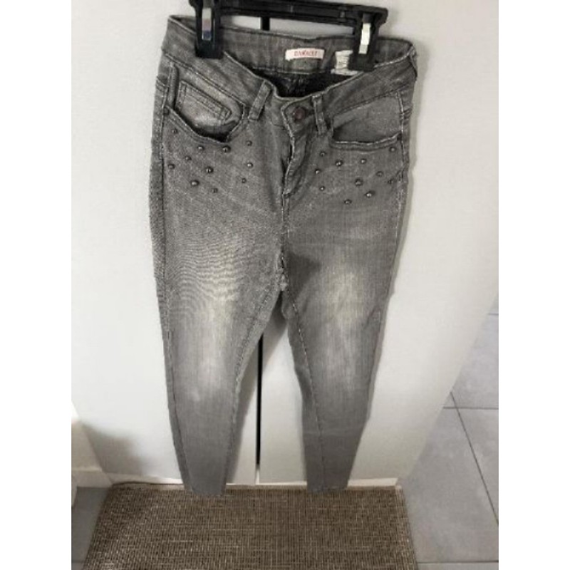 Jean gris perles Camaïeu XS