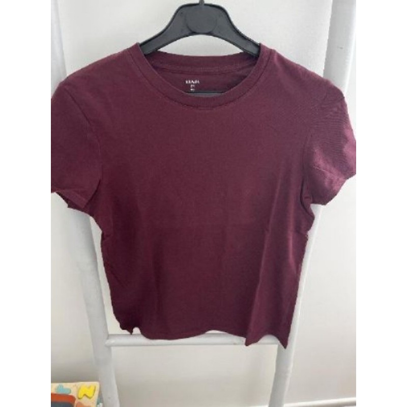 Tee-shirt uni bordeaux Kiabi Taille XS