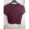 Tee-shirt uni bordeaux Kiabi Taille XS