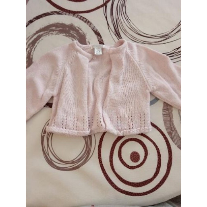 Gilet 3 mois rose obaibi