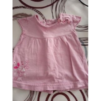 3 mois canari rayé rose 