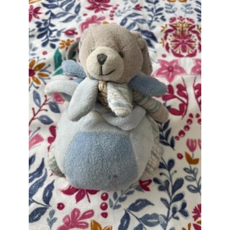 Doudou musique lapin bleu 