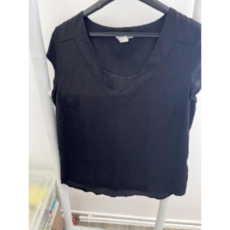 Tee-shirt fluide noir évasé H&M taille 34