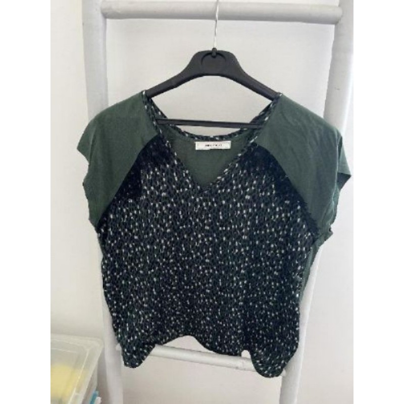 Tee-shirt vert à motifs Promod taille S