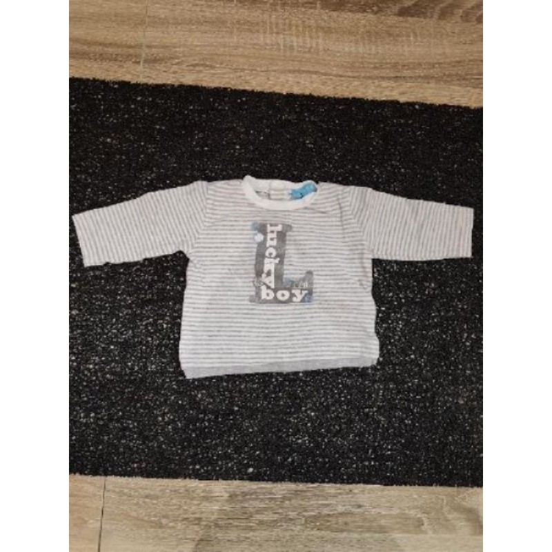 T shirt manche longue 1 mois ouverture à l'arrière marque "lullaby"