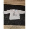 T shirt manche longue 1 mois ouverture à l'arrière marque "lullaby"