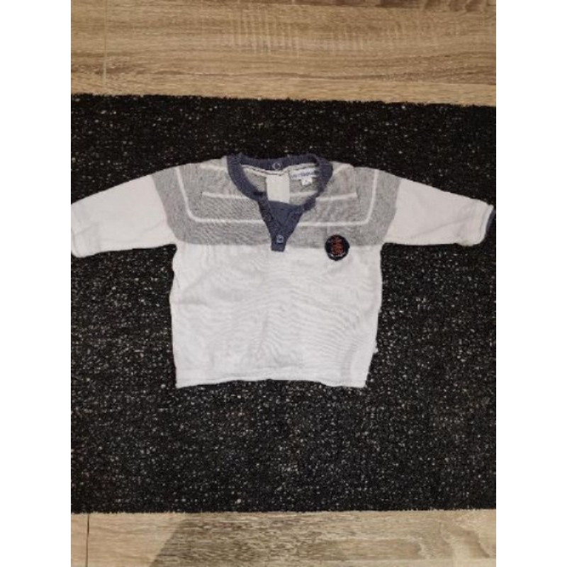 Pull 1 mois avec ouverture complète par l'arrière marque "Vertbaudet"