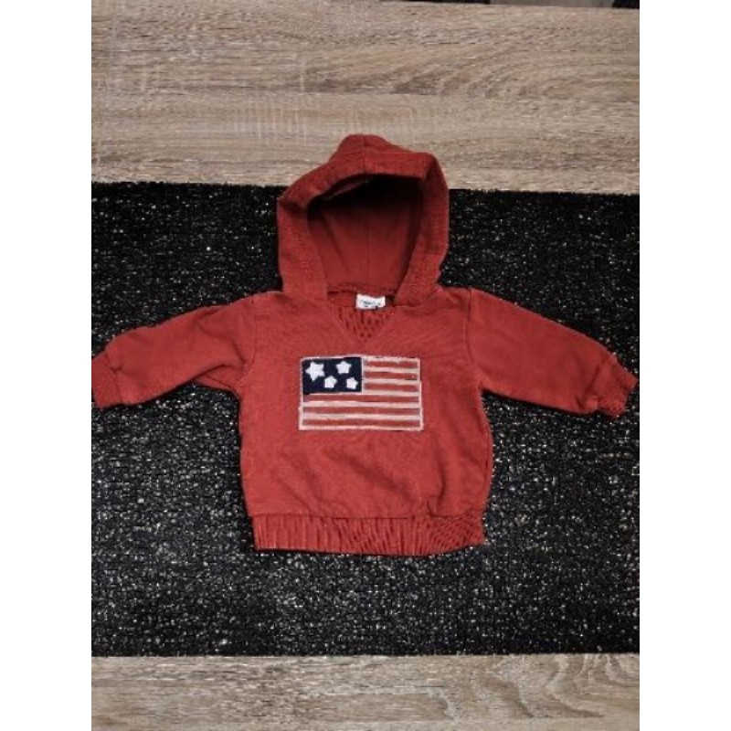 sweat à capuche rouge 3 mois marque "tape à l'oeil"