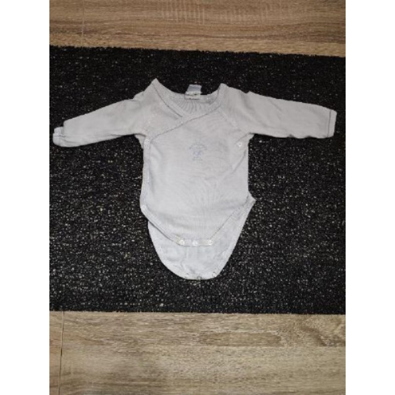 Body cache coeur manches longues 3 mois "petit bateau"