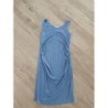 robe courte de grossesse bleu ciel en maille côtelée taille M marque "ekouaer"