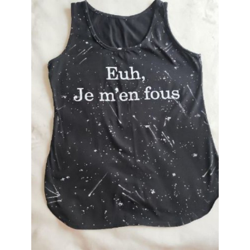 Débardeur femme "je m'en fou" taille M