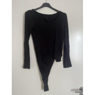 Body femme col bateau noir...