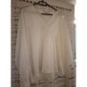 CHEMISE BLOUSE CREME BLEU MARINE DESIGN
