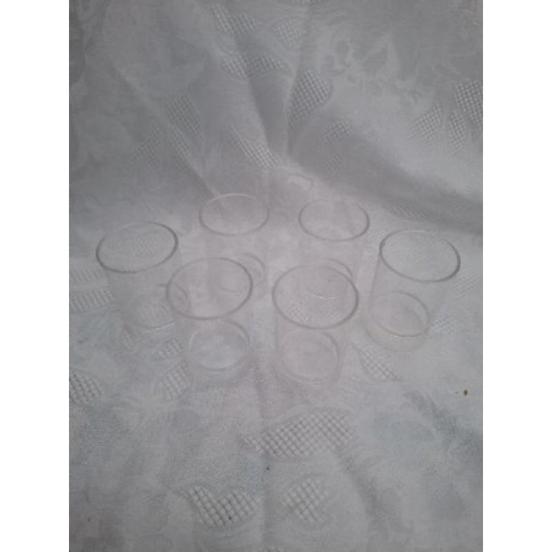 LOT 6 VERRINES PLASTIQUE 