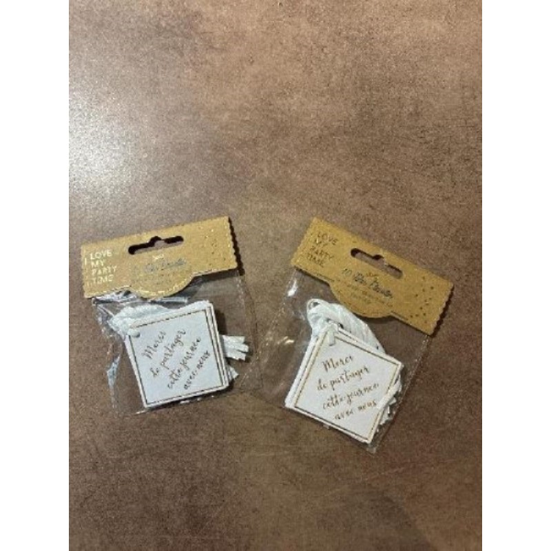 Lot de 20 étiquettes cérémonie 