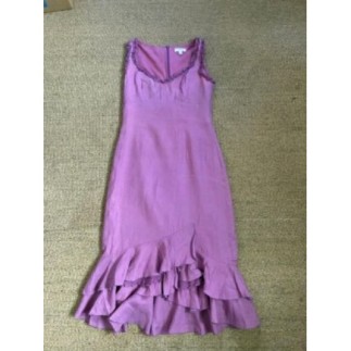 Robe lavande, lin, taille 38