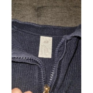 Pull h&m à rayure bleu 12-18mois garçon 